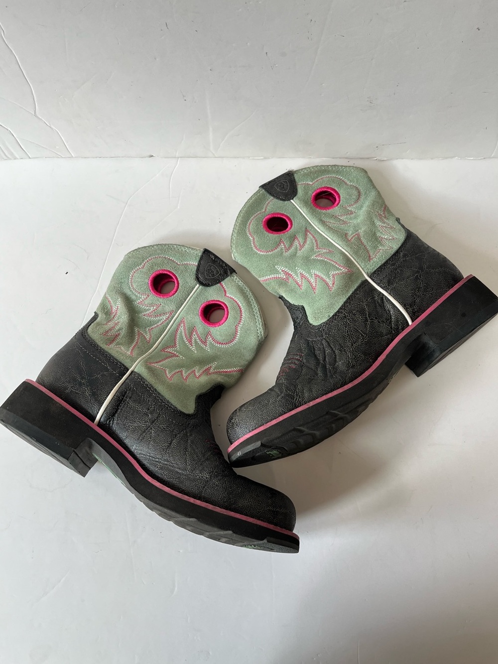 Ariat Fatbaby Sheila Black Mint Western Cowboy Boots Size 6B - Picture 5 of 11